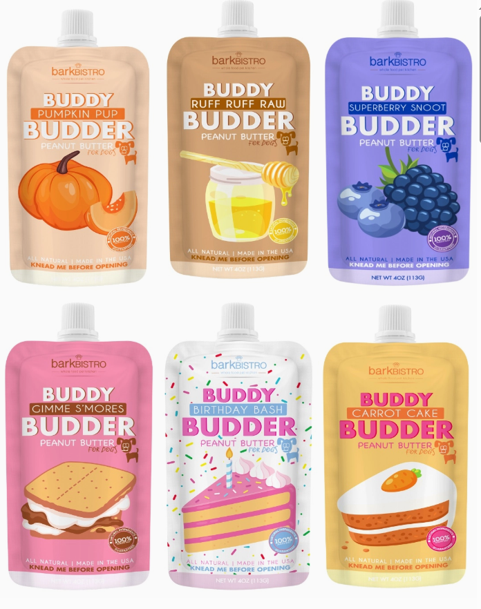 Dog Peanut Butter 4oz Squeeze Pouch Buddy Budder