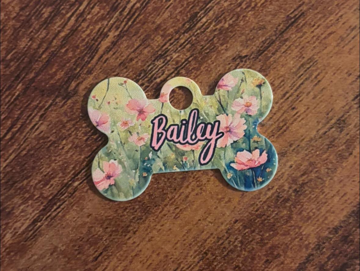Floral Fields Pet Tag