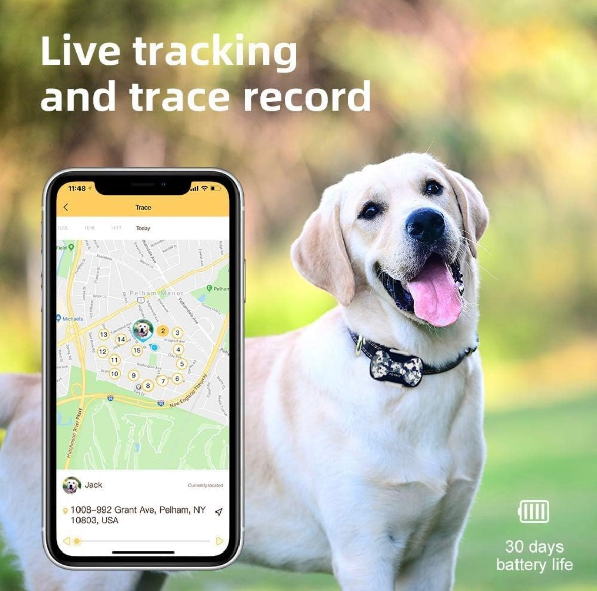 Pet Biz GPS Collar Tracker - Camo